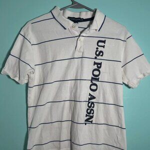 Ralph Lauren Polo Shirt Boys Size XL Blue / White Casual Short Sleeve Kids